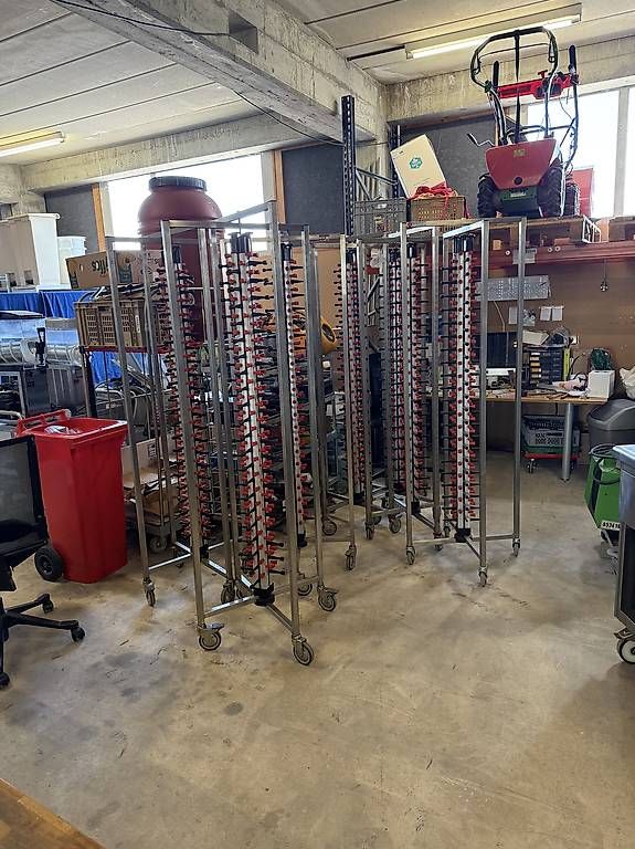 7x Plate Mate Tellerstapler / Tellerwagen Edelstahl